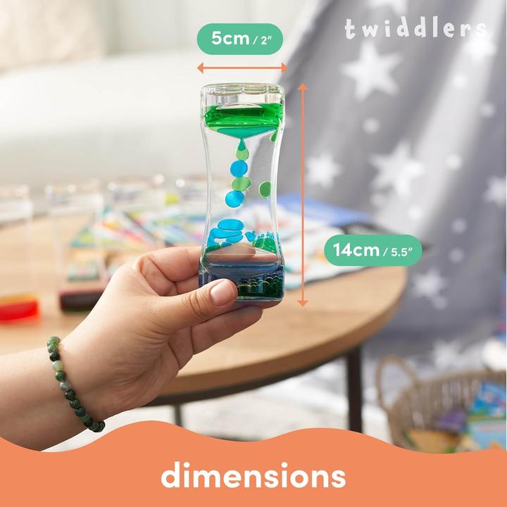 Image du produit The twiddlers Flüssige Sanduhr Liquid Motion Timer grün blau