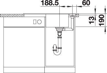 Immagine prodotto Blanco Axia III 45 S (Lavello montato, 78 cm, 51 cm)