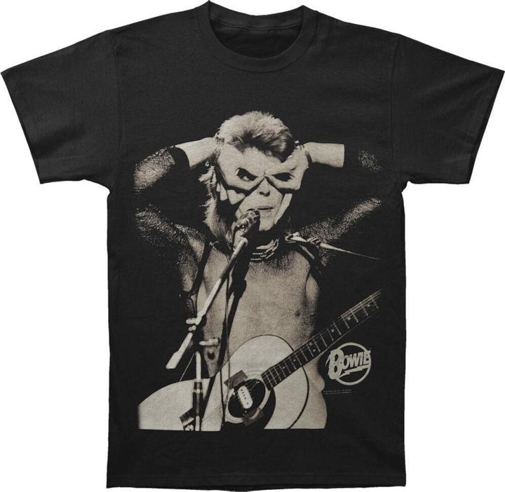 Actual product image David Bowie Unisex Adult Acoustics T-Shirt (XXL)