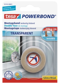 Immagine prodotto tesa Nastro di montaggio Powerbond trasparente (19 mm)