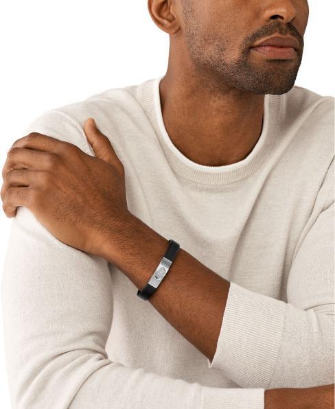 Produktbild Emporio Armani EGS3087040 Armband (21 cm, Edelstahl, Leder)