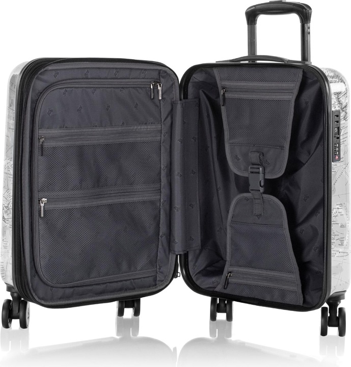 Actual product image Heys Journey Fashion Spinner -matkalaukku, mustavalkoinen kartta (49 l, Hand luggage (up to 50 litres))