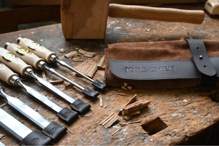 Actual product image Kirschen Chisel set 6-piece leather case 6-10-12-16-20-26 (26 mm)