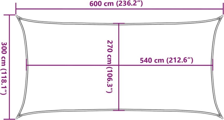 Immagine prodotto VidaXL Sonnensegel (300 x 600 cm)