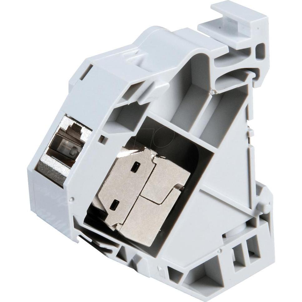 Dönges Hutschienen-Moduladapter für Keystonemodul RJ45, ohne Modul (Keystone Modulhalter), Netzwerk Zubehör