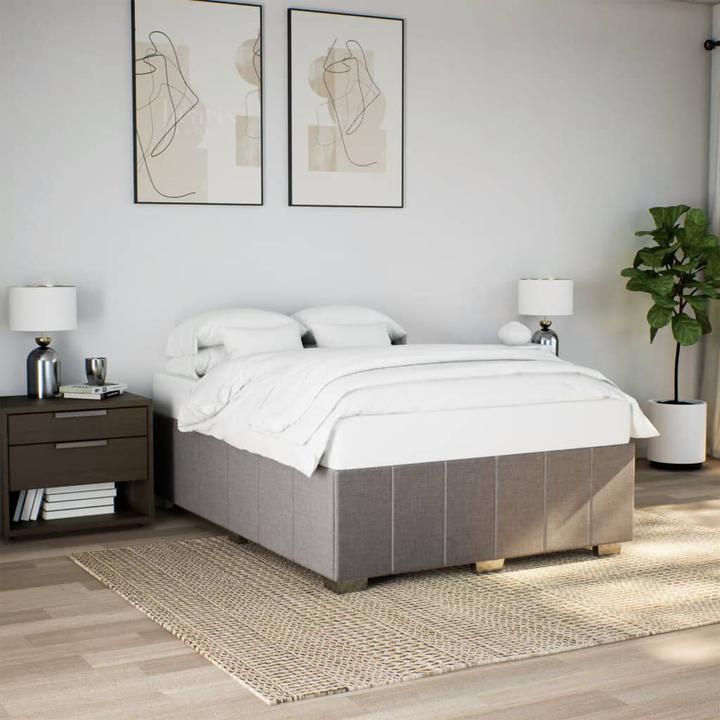 Produktbild vidaXL Bettgestell ohne Matratze Stoff (140 x 190 cm)