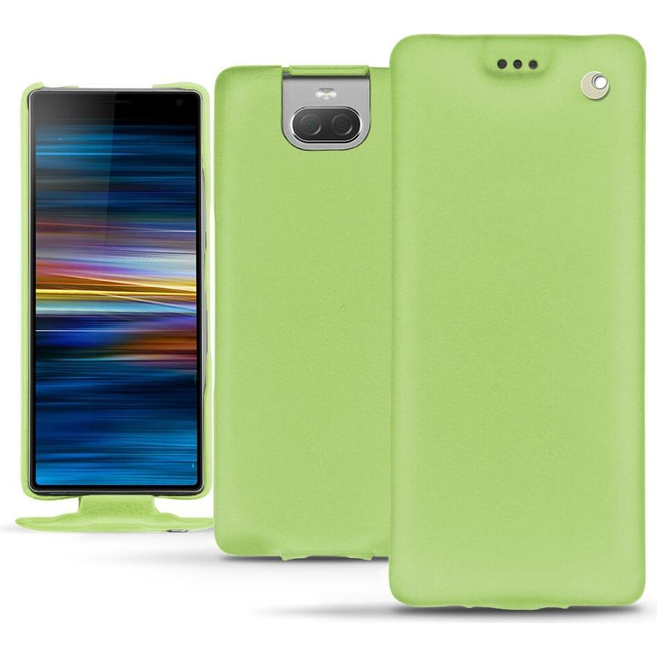 Noreve Lederschutzhülle vertikal (Sony Xperia 10), Smartphone Hülle, Grün