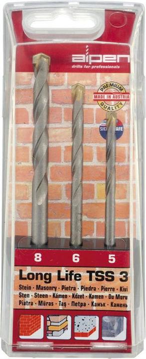 Immagine prodotto Alpen Set di trapani da muratore (5 mm, 6 mm, 8 mm)