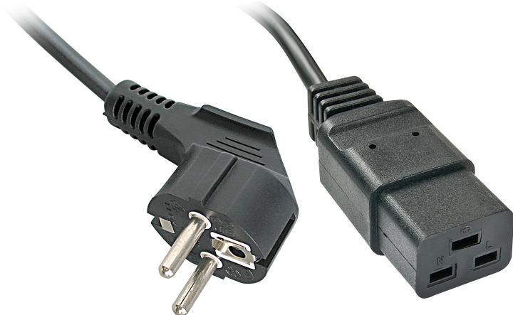 Produktbild Lindy 2m Schuko auf IEC C19 Netzkabel fuer IEC-Kaltgeraeteverbindungen bis 16A (2 m)