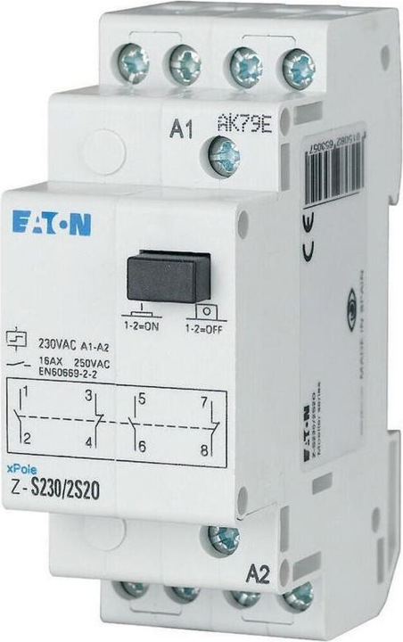 Actual product image Eaton Impulse switch top-hat rail Z-S24/WW 2 changeover contacts 16 A 1 pc.