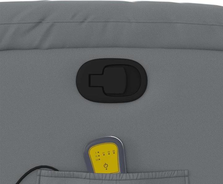 Actual product image vidaXL Massage chair grey imitation leather,Colour: Grey,Material