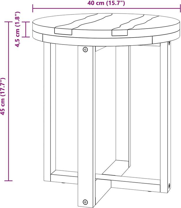 Image du produit vidaXL Couchtisch (40 x 40 x 45 cm)
