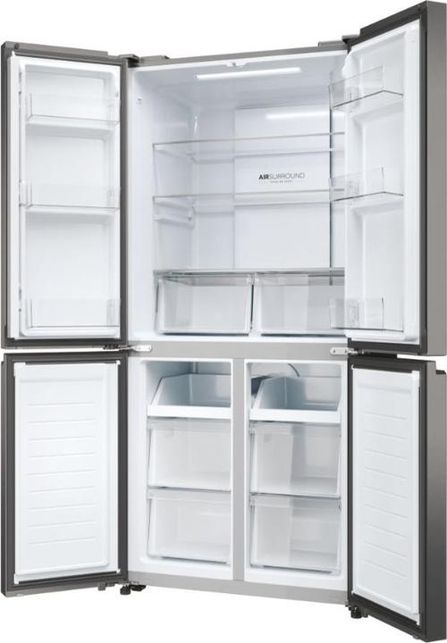 Actual product image Haier HCR3818ENMD Side-by-side fridge free-standing 467 l E Grey (467 l)