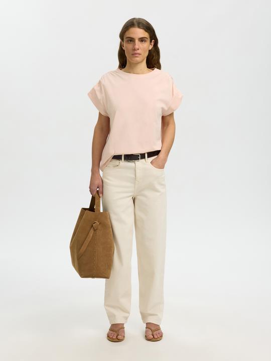 Immagine prodotto Selected Baumwoll Oberteil mit kurzen Ärmeln (M)