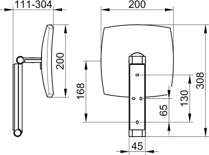 Produktbild Keuco Kosmetikspiegel iLook move 200x200mm nbel vc (200 x 200 mm)