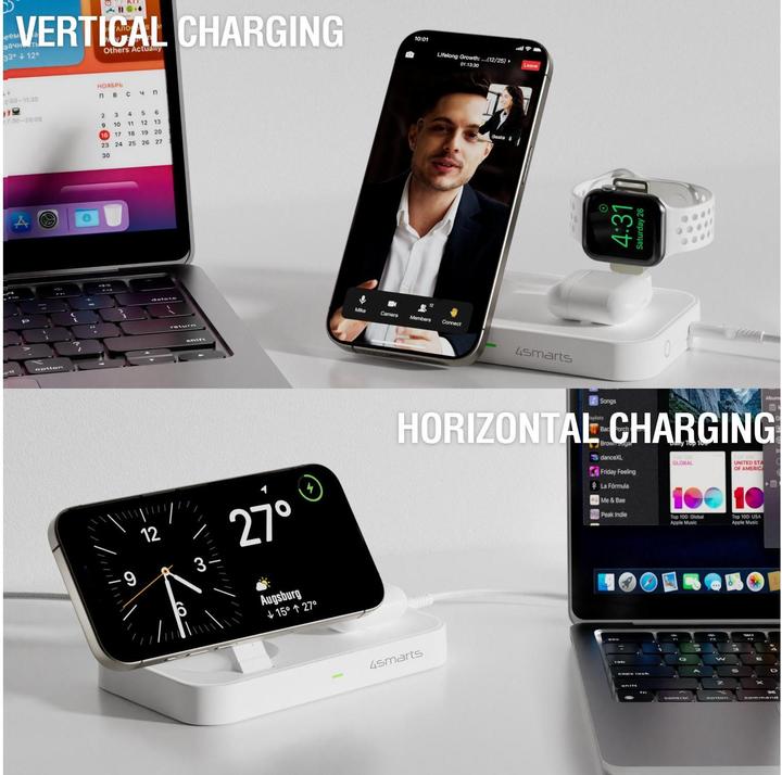 Actual product image 4smarts Wireless Charger Qi2 Ladestation Trident, Induktion (25 W)