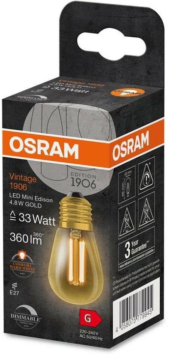 Immagine prodotto Osram Vintage 1906 Led Classic Edison (E27, 360 lm, 1x)