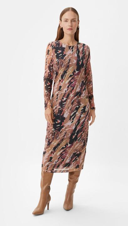 Image du produit Comma Kleid Gemustertes Meshkleid mit Raffung (36)