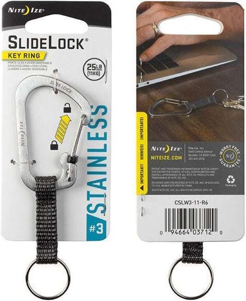 Image du produit Nite Ize Slidelock Rankena Su Plieniniu Raktų Laikuku