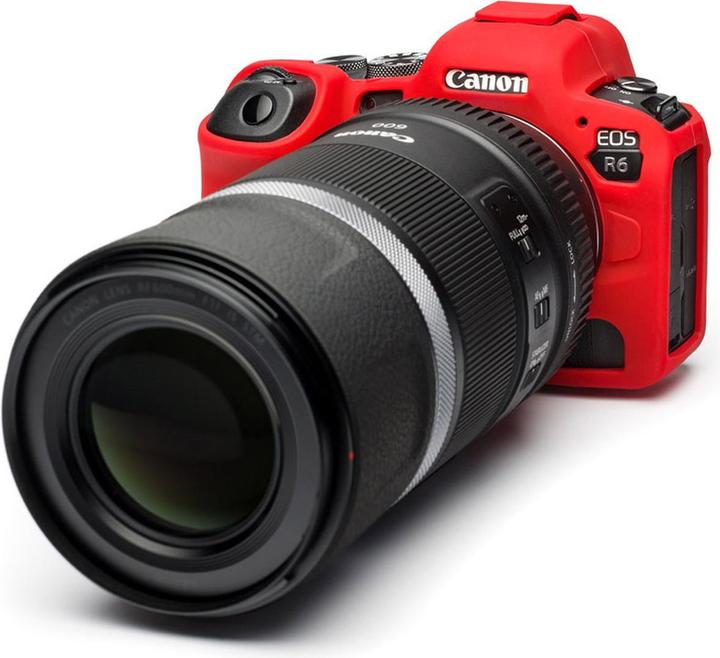 Actual product image easyCover Silicone protector red for Canon Eos R5 / R6