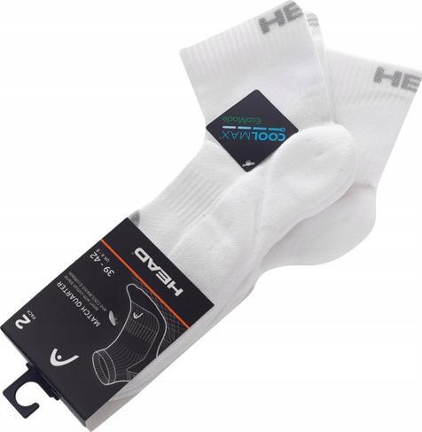 Immagine prodotto Head Calzini unisex da adulto Match Quarter (confezione da 2), bianco, 39/42 (39 - 42)