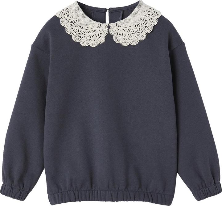 Actual product image Vertbaudet Mädchen Sweatshirt mit Makramee-Kragen, Recycling-Polyester (116)