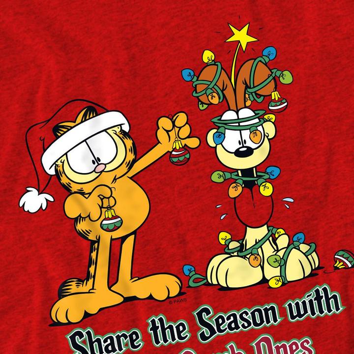 Actual product image Garfield Unisex Adult Share The Season T-Shirt (XXL)