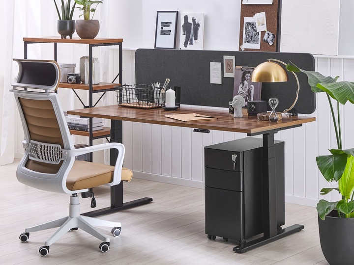 Immagine prodotto Beliani Divisorio per scrivania grigio scuro 160 x 40 cm WALLY