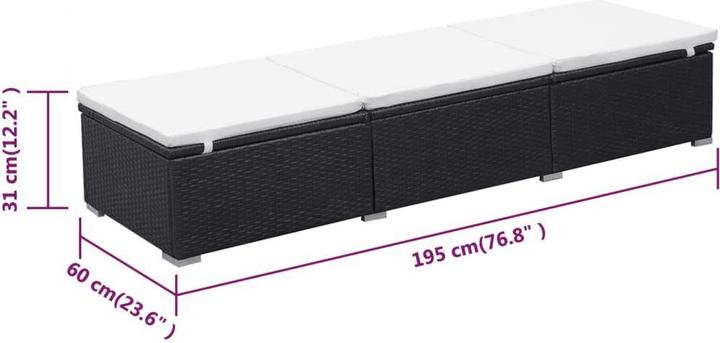 Produktbild vidaXL Sonnenliege (195 cm)