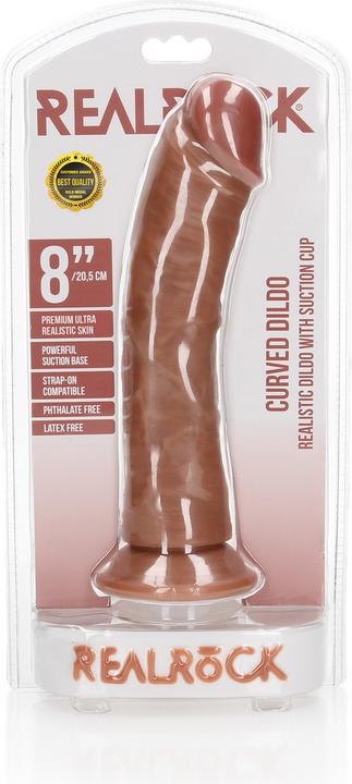 Produktbild RealRock Curved Realistic Dildo with Suction Cup - 8"/ 20,5 cm