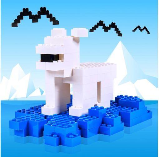 Actual product image Androni Blox 40 white 8 stones in box