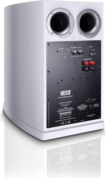 Produktbild Heco Audio Victa Elite Sub 252A aktiv Subwoofer *weiss* (100 W)