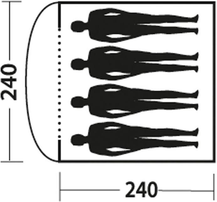 Actual product image Easy Camp Pavonis 400 Tent (Dome tent, 6.40 kg, 4 persons)