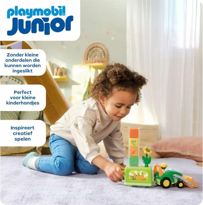 Produktbild Playmobil JUNIOR: Traktor mit lustiger Pflanzmaschine (71773, Playmobil Junior)
