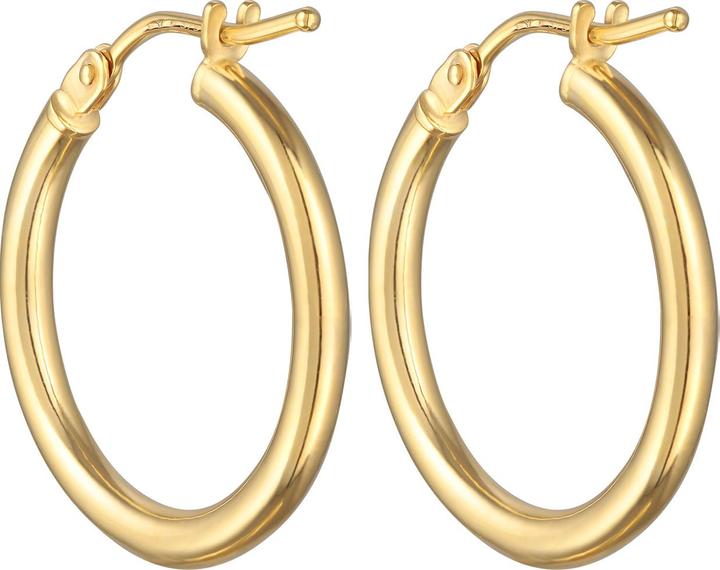 Immagine prodotto Elli PREMIUM orecchini a cerchio Basic 15mm 375 oro giallo (Oro giallo 375)