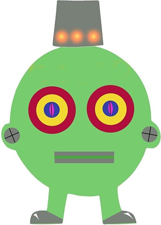 Image du produit Creativ Company Papier de bricolage Robot 16 pièces, blanc (16x)