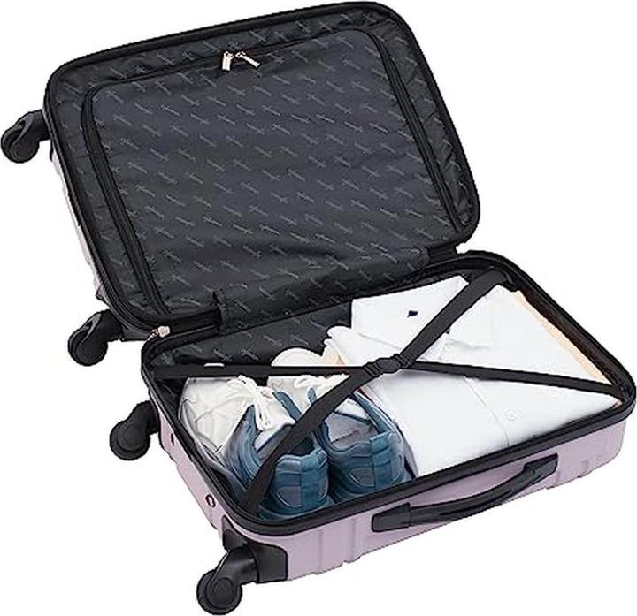 Actual product image Wrangler Expandable Lilac Rolling Hardside Carry-On