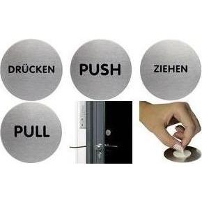 Thumbnail - Durable, Informationsschild, PICTO "PUSH" Ø 65 mm 1 ST 490065