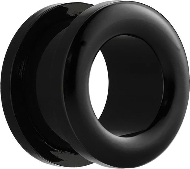 Produktbild Star Piercing Flesh Tunnel mit schwarzem Rand (Kunststoff, ohne Messing)