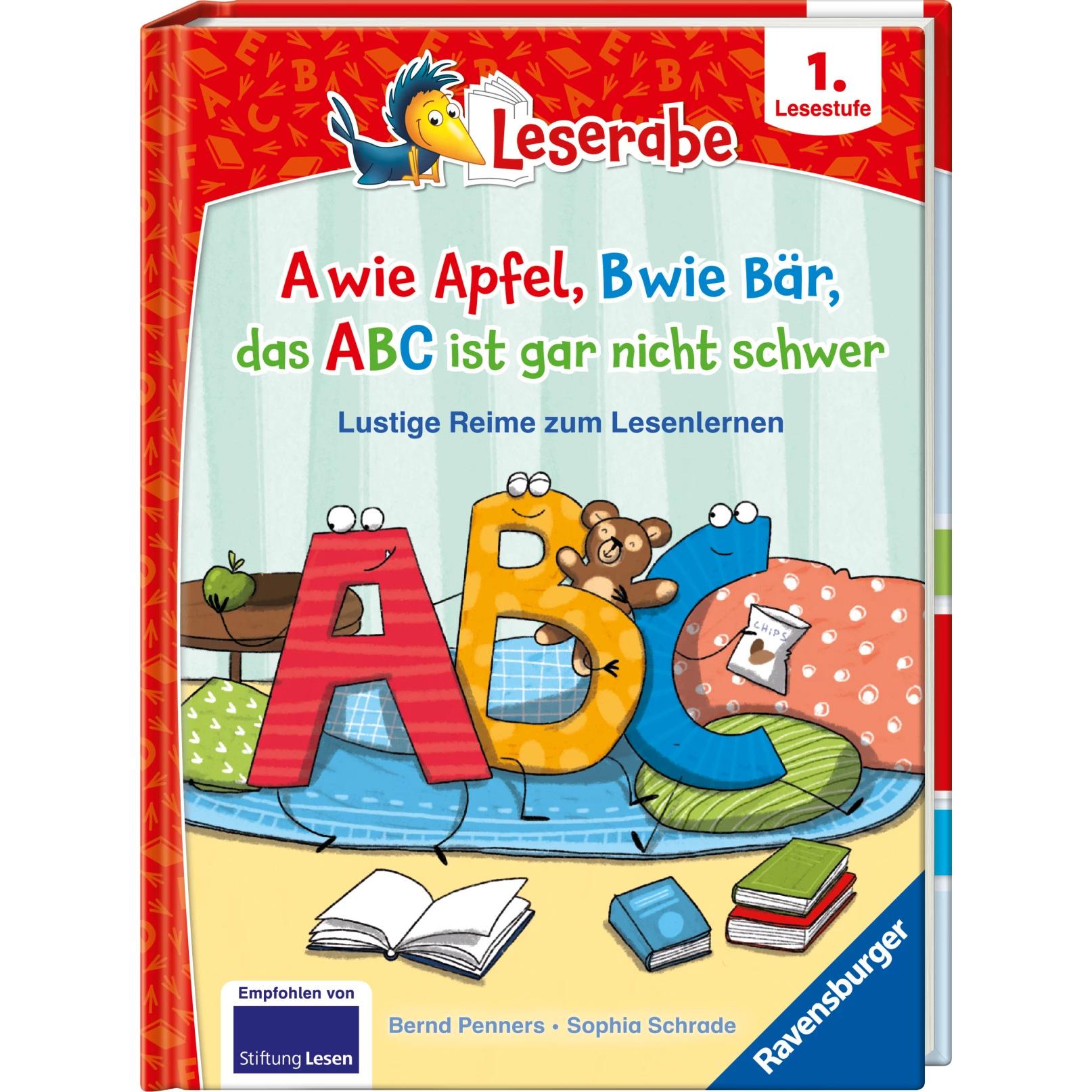 A wie Apfel, B wie Bär, das ABC ist gar nicht schwer - Lustige Reime zum Lesenlernen - Erstlesebuch, Kinderbücher von Be...