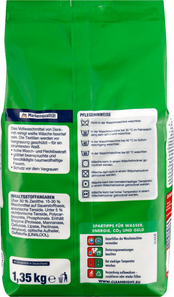Actual product image dm Denkmit Heavy duty detergent powder (20 Washing cycles, Powder)