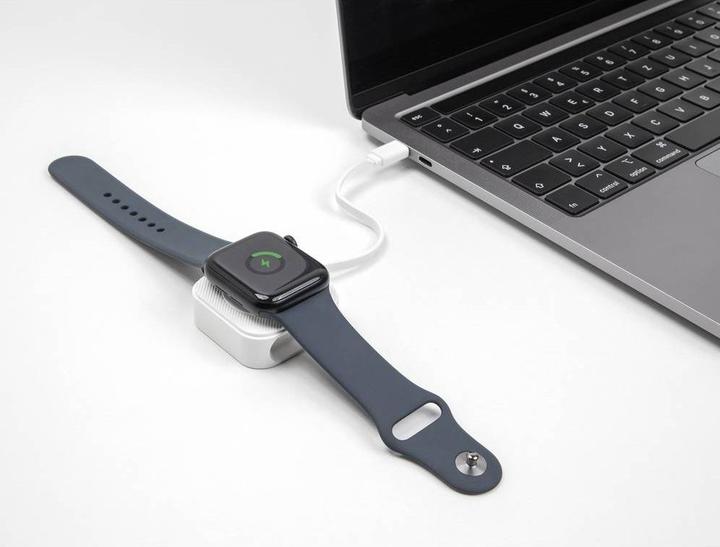 Actual product image Delock USB Type-C charging pad for Apple Watch white magnetic