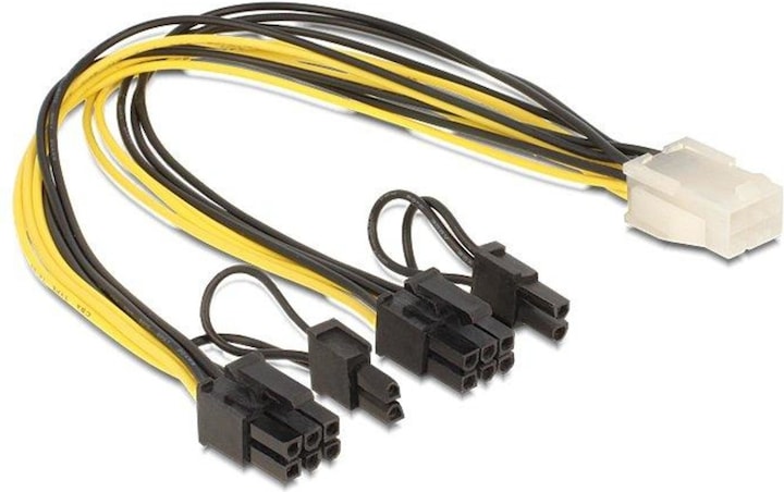 Actual product image Delock 6Pin to 2x 8Pin for graphics card