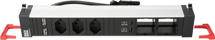 Actual product image Bachmann Built-in power strip POWER FRAME 3x T13, 1x USB, 2x Custom (3 x, Type 13, USB-A, USB-C, 0.20 m)