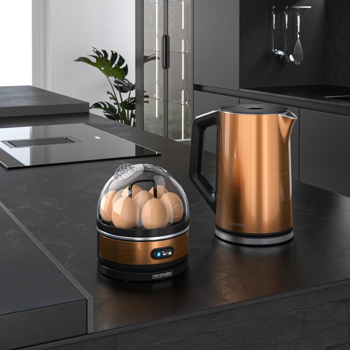 Image du produit Arendo Set petit-déjeuner bouilloire en acier inoxydable 1.5l avec réglage de la température et chaudière
