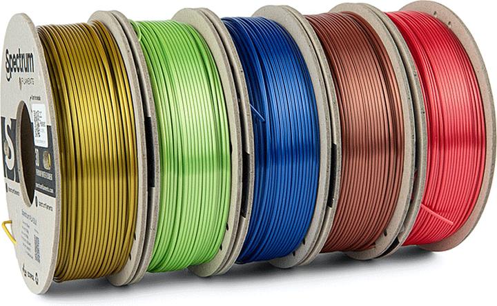 Produktbild Filament PLA Silk (PLA, 1.75 mm, 250 g, Gold, Kupfer, Grün, Blau, Rot)