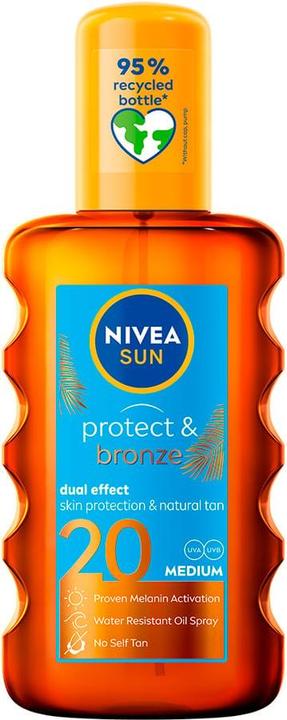 Produktbild NIVEA Protect & Bronze Oil SPF 20 (Sonnenöl, Sonnenspray, SPF 20, 200 ml)