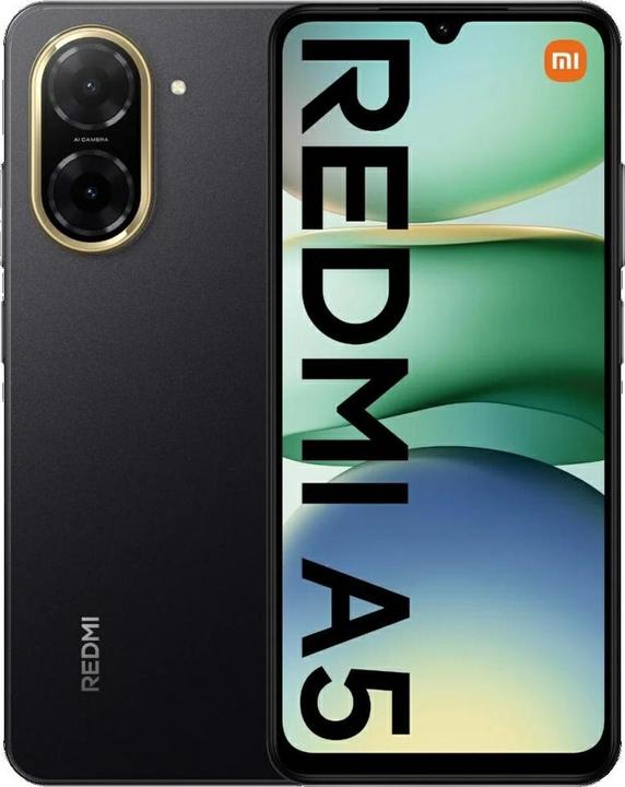 Actual product image Xiaomi Redmi A5 4G (64 GB, Midnight Black, 6.88", Dual SIM, 4G)