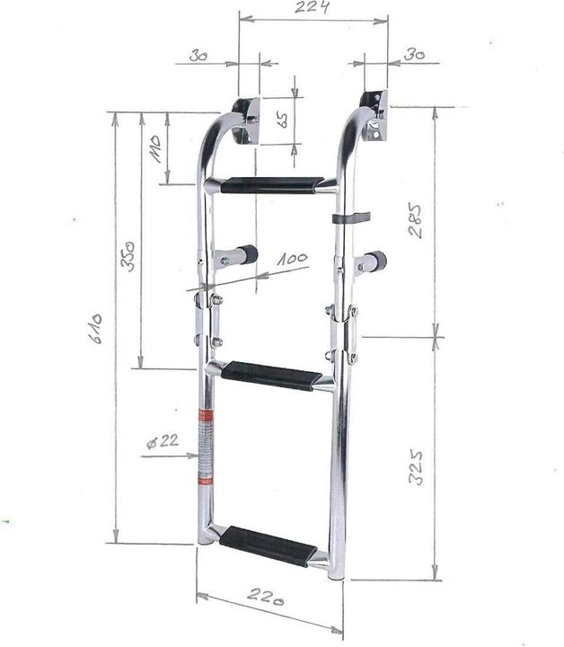 Produktbild Compass Badeleiter klappbar