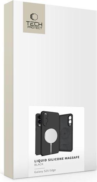 Produktbild 4Kom Tech-Protect Liquid Silicone MagSafe Hülle für Samsung Galaxy S25 Edge - Schwarz (Samsung Galaxy S25 Edge)